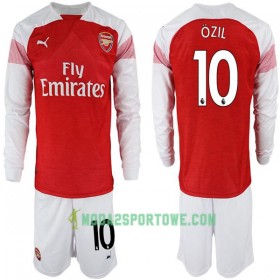 Koszulka Arsenal Mesut Ozil 10 Dziecięcy Domowe Stroje Piłkarskie 2018-2019 Długi Rękaw